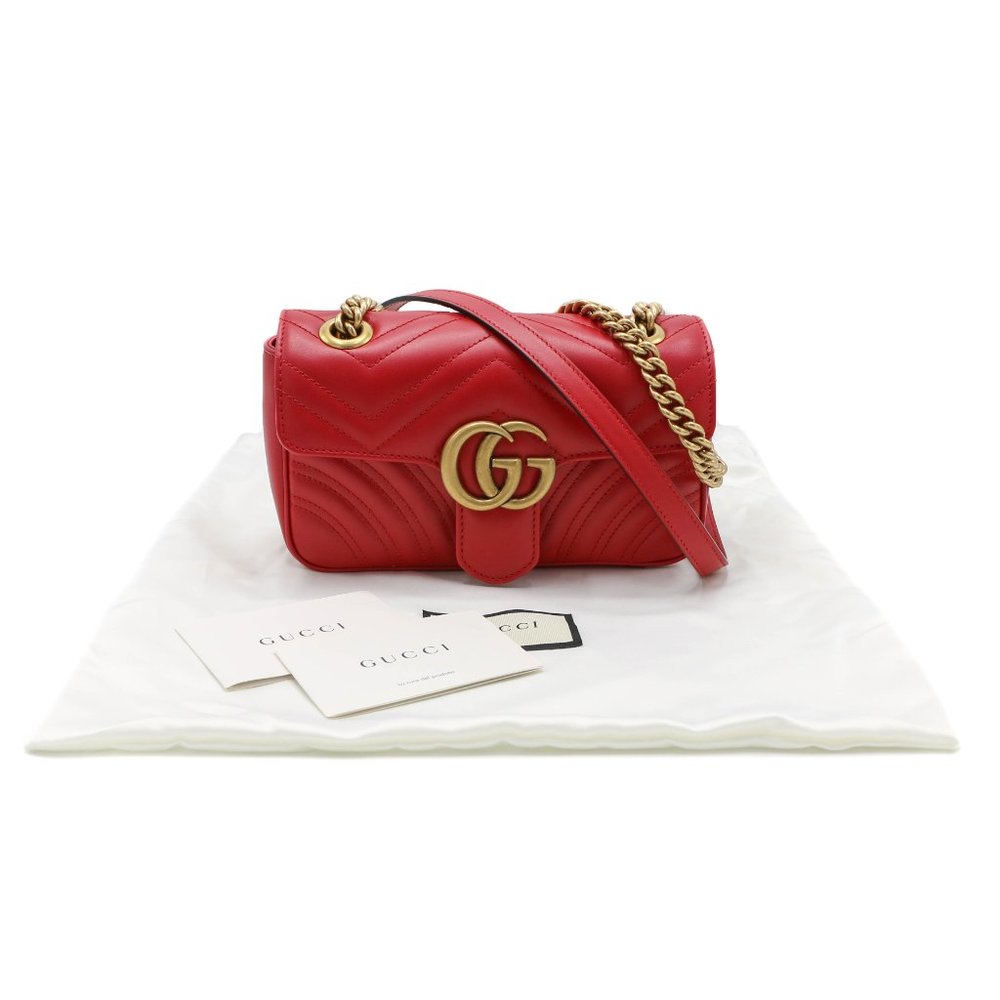 13379 - Gucci GG Marmont Matelass Red Bag 446744